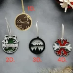 Personalizirana božićna kuglica s imenom, savršena za božićno drvce.
