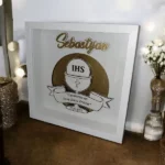 Personalizirani okvir za Prvu svetu pričest s motivom IHS i imenom