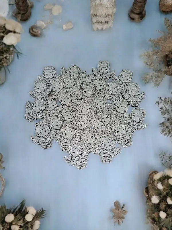 Personalizirani magnet zahvalnica anđeo dječak ili djevojčica s imenom i datumom