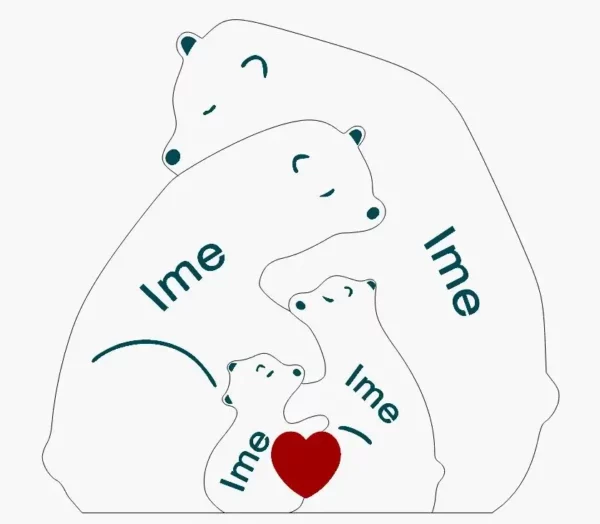 Personalizirana drvena obiteljska dekoracija s imenima