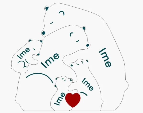 Personalizirana drvena obiteljska dekoracija s imenima