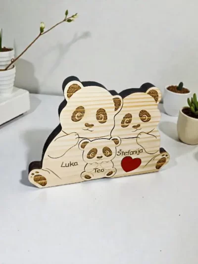 Personalizirana drvena obiteljska dekoracija s imenima