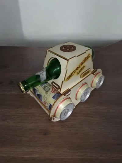 Drveni tenk držač boce poklon